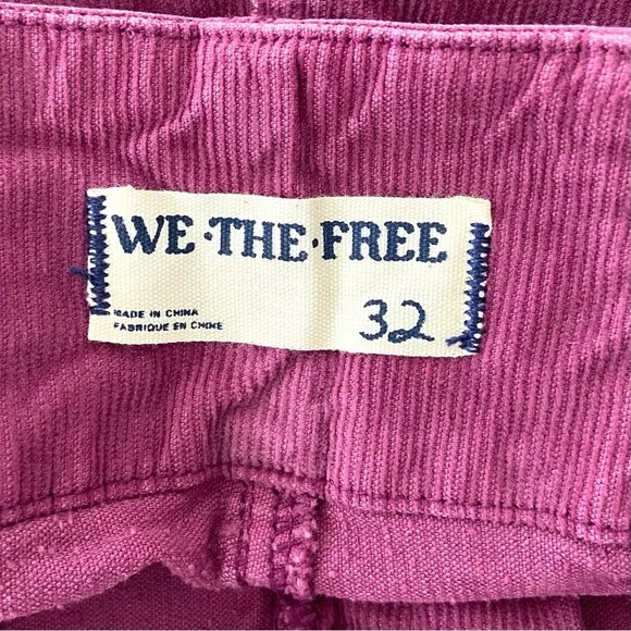 Free People Pants 32 Plum We the Free Jayde Cord High Rise Flare Corduroy - Picture 7 of 15